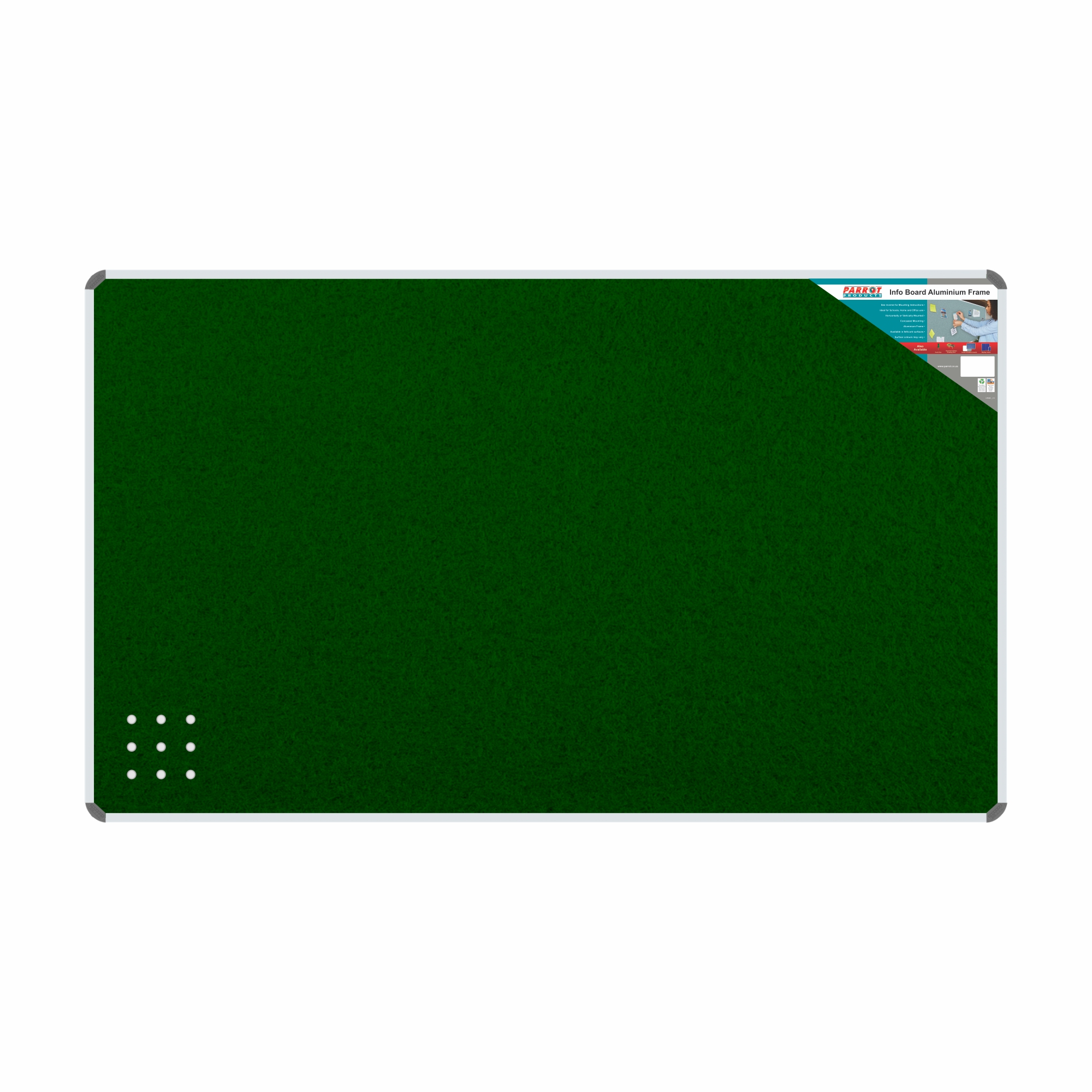 Info Board Aluminium Frame 1800*1200Mm Green Info Board Aluminium Frame 1800*1200Mm Green - Image 1
