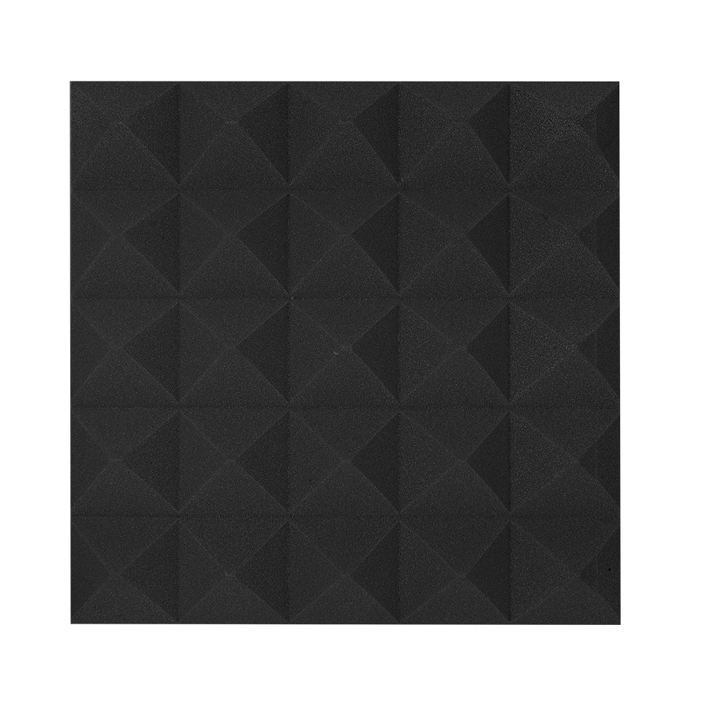 Acoustic Panel Pyramidfoam 500Mm X 500Mm Black Acoustic Panel Pyramidfoam 500Mm X 500Mm Black - Image 1