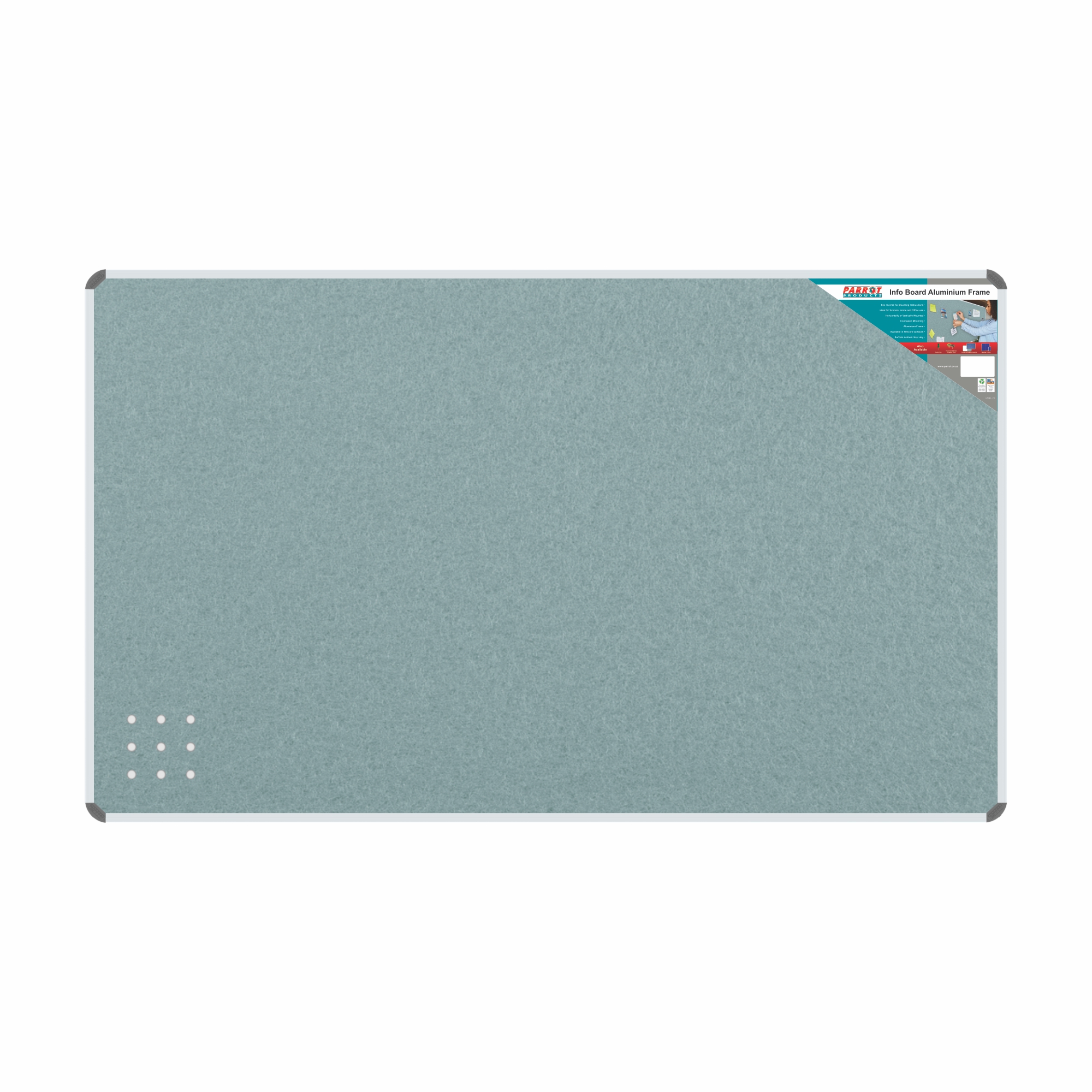 Info Board Aluminium Frame 2400*1200Mm Grey Info Board Aluminium Frame 2400*1200Mm Grey - Image 1