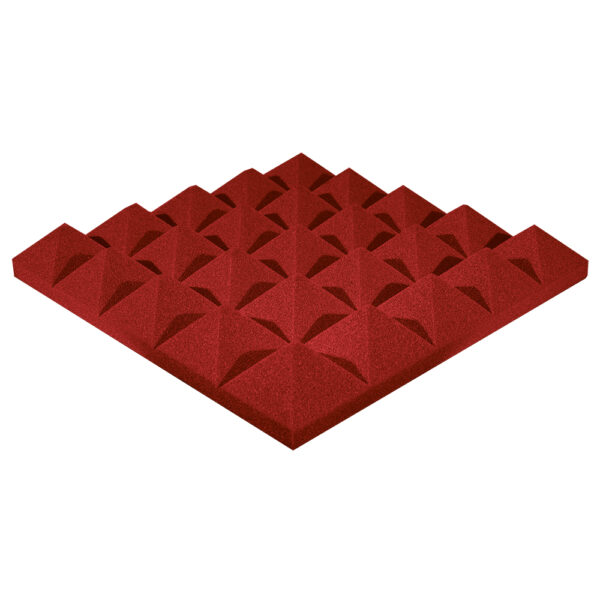 Acoustic Panel Pyramidfoam 500Mm X 500Mm Red