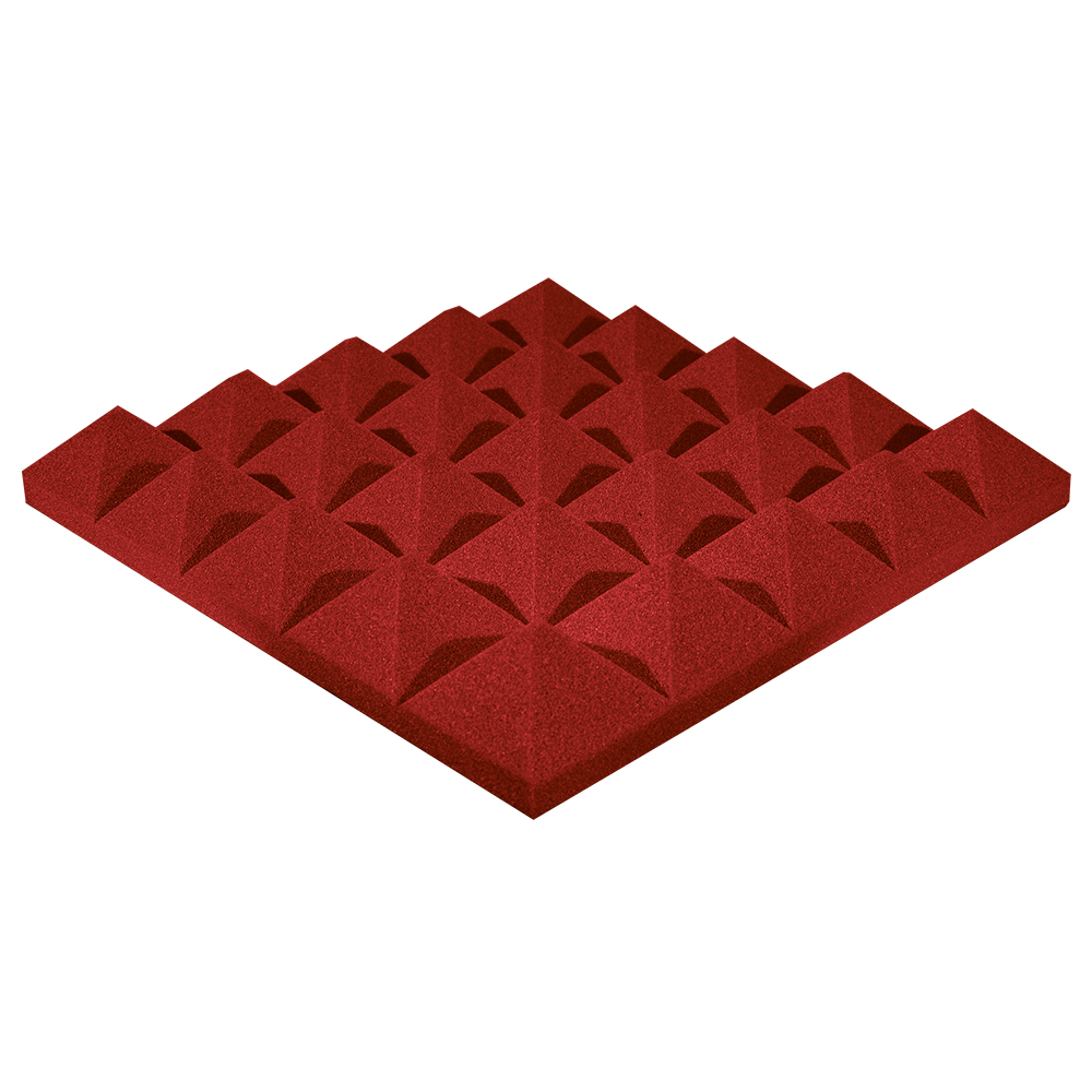 Acoustic Panel Pyramidfoam 500Mm X 500Mm Red Acoustic Panel Pyramidfoam 500Mm X 500Mm Red - Image 1