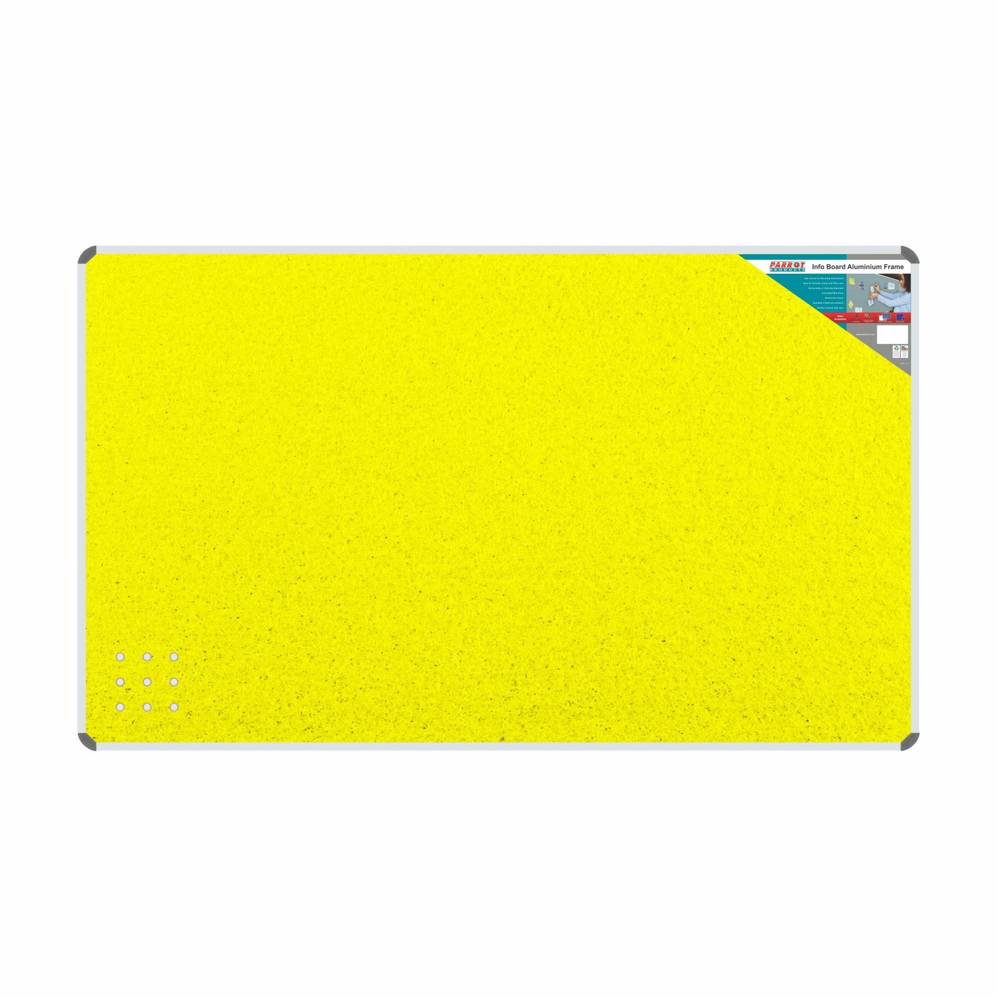 Info Board Aluminium Frame 3000*1200Mm Yellow Info Board Aluminium Frame 3000*1200Mm Yellow - Image 1