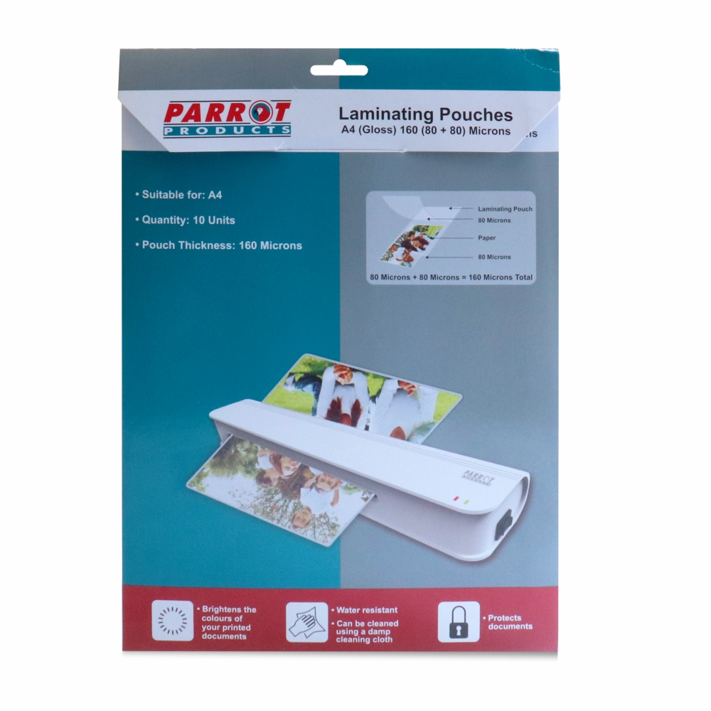 Laminating Pouch A4 220X310 160(80+80) Mic Pack 10 Laminating Pouch A4 220X310 160(80+80) Mic Pack 10 - Image 1