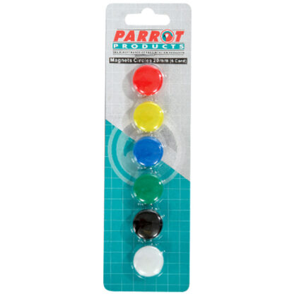 Magnets Circle 20Mm (6/Card) Assorted