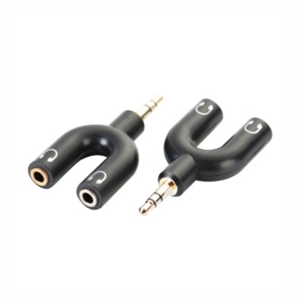 Adaptor - 3,5Mm Male Audio Jack - 2 X 3,5Mm Female Audio Jack