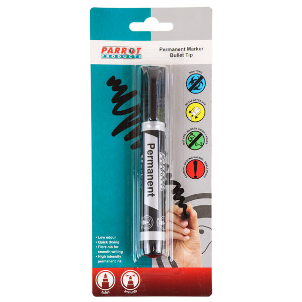 Marker Permanent Bullet Carded Black