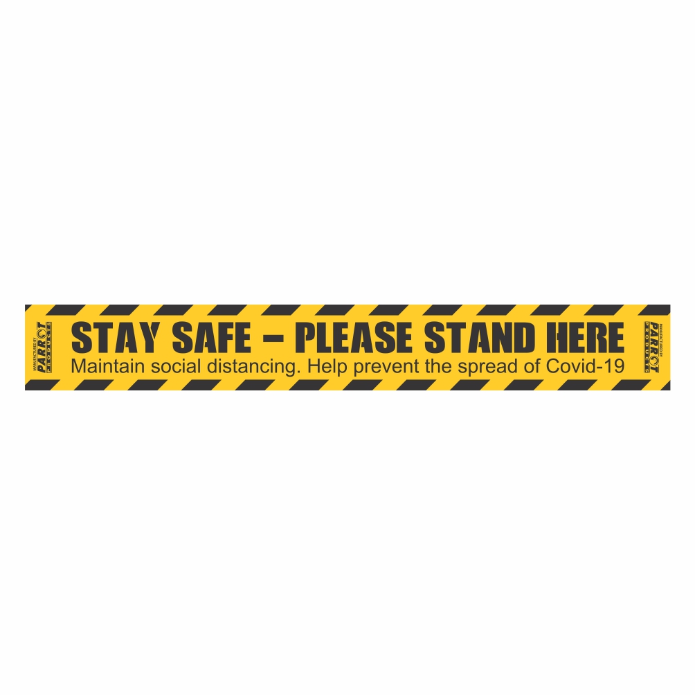 Covid19 – Social Distancing Floor Graphic 600X80Mm Pack Of 10 Covid19 – Social Distancing Floor Graphic 600X80Mm Pack Of 10 - Image 1