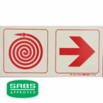 Photoluminescent 190Mm Safety Sign - F20-Fire Hose Reel+Arrow Right