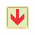 Photoluminescent 190Mm Safety Sign - F38-Arrow Down