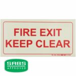 Photoluminescent 190Mm Safety Sign - F45-Fire Exit Keep Clear