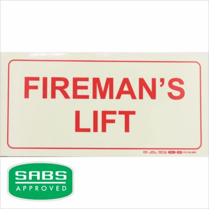 Photoluminescent 190Mm Safety Sign - F47-Firemans Lift