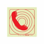 Photoluminescent 190Mm Safety Sign - F48-Firemans Telephone