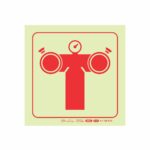 Photoluminescent 190Mm Safety Sign - F49-Fire Pump Connection