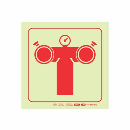 Photoluminescent 190Mm Safety Sign - F49-Fire Pump Connection