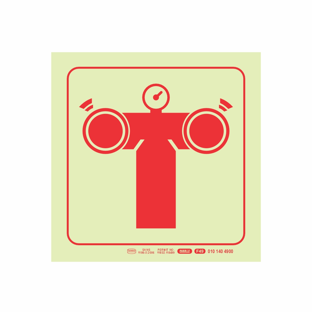 Photoluminescent 190Mm Safety Sign - F49-Fire Pump Connection Photoluminescent 190Mm Safety Sign - F49-Fire Pump Connection - Image 1