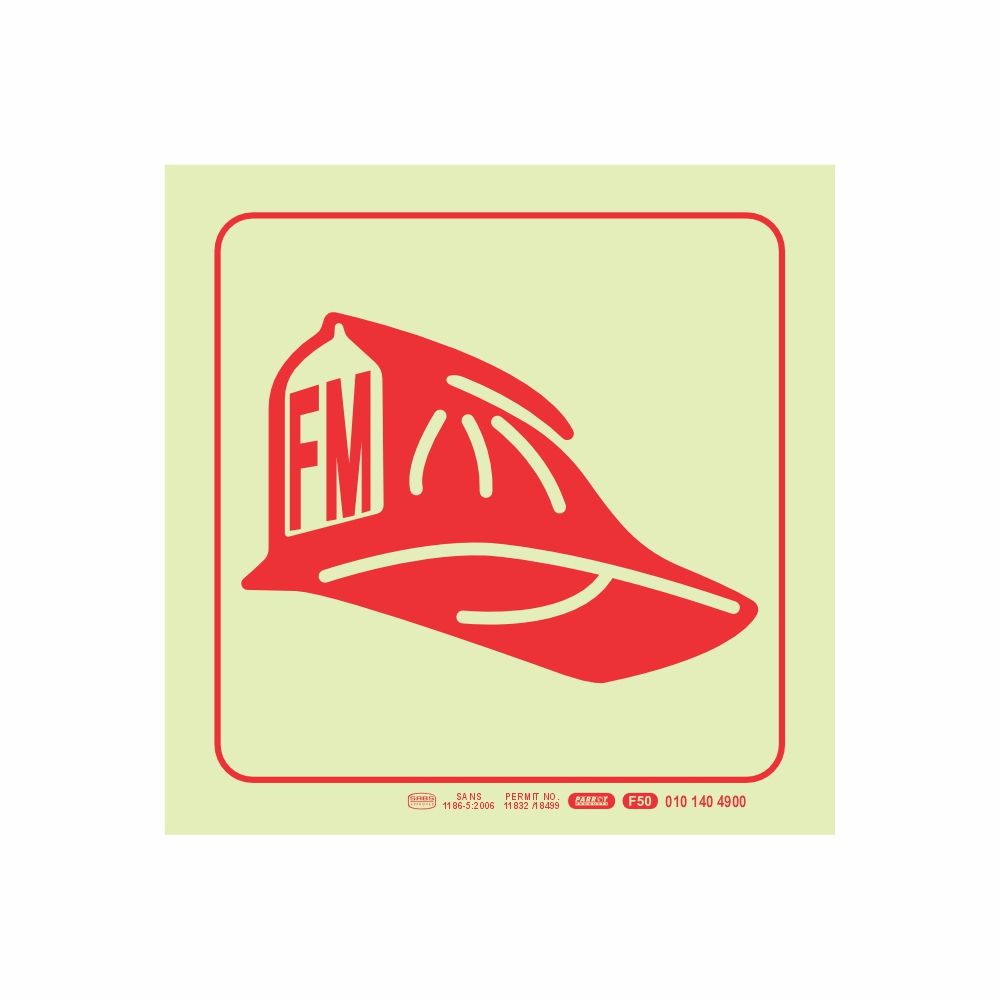 Photoluminescent 190Mm Safety Sign - F50-Fire Marshall Photoluminescent 190Mm Safety Sign - F50-Fire Marshall - Image 1