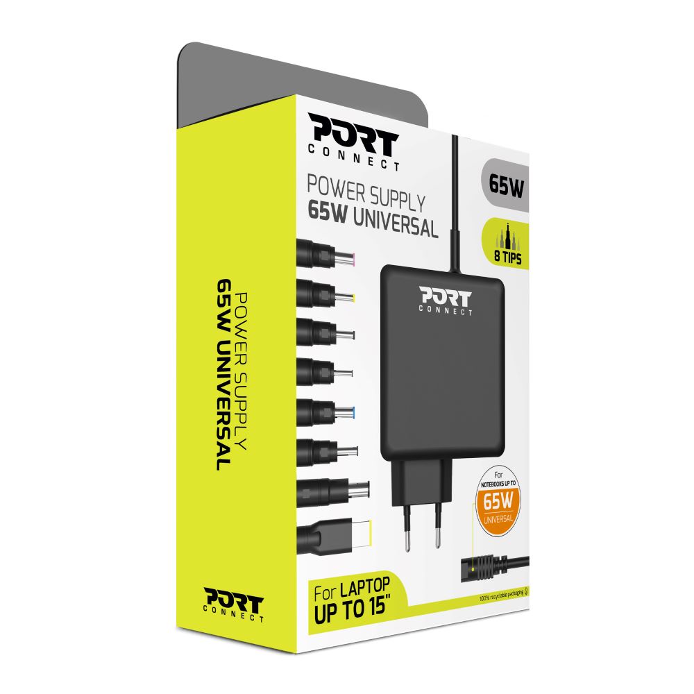 Port 65W EU Universal Mains Power Supply - Image 1