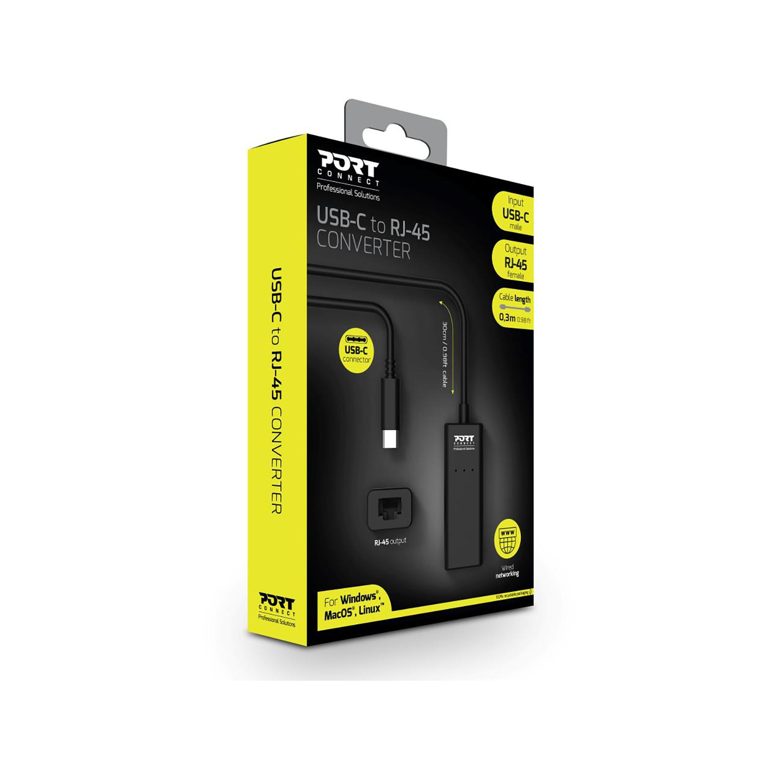 Port USB-C to RJ45 Port Adapter Port USB-C to RJ45 Port Adapter - Image 1
