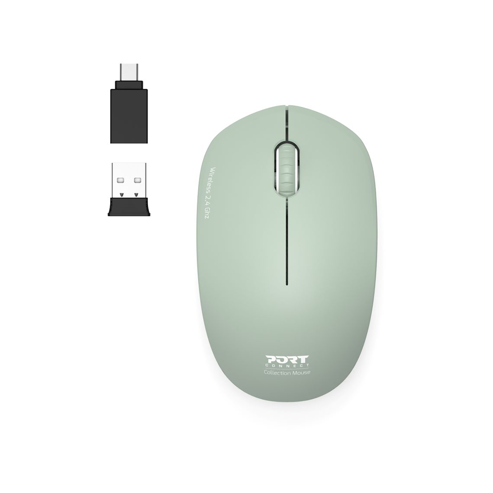 Port 2.4GHz Collection II Vert Olive Wireless Mouse Port 2.4GHz Collection II Vert Olive Wireless Mouse - Image 1