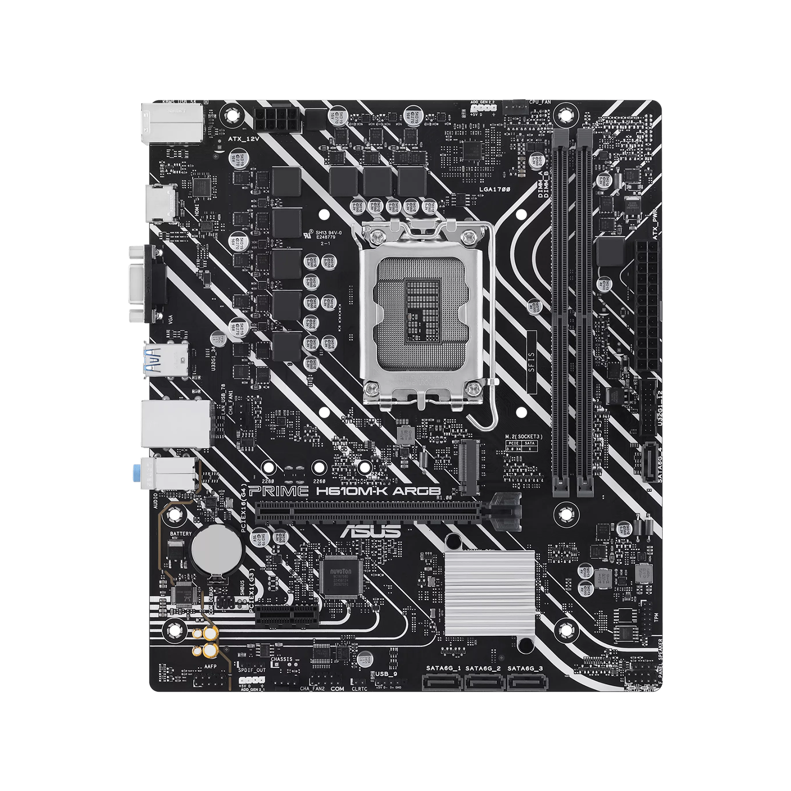 Asus H610 LGA1700 Micro-ATX 2X DDR5 Motherboard Asus H610 LGA1700 Micro-ATX 2X DDR5 Motherboard - Image 1