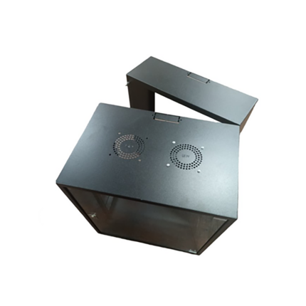 Zone Lite 12U 400+200mm Swing Frame Black Wall Mount Cabinet