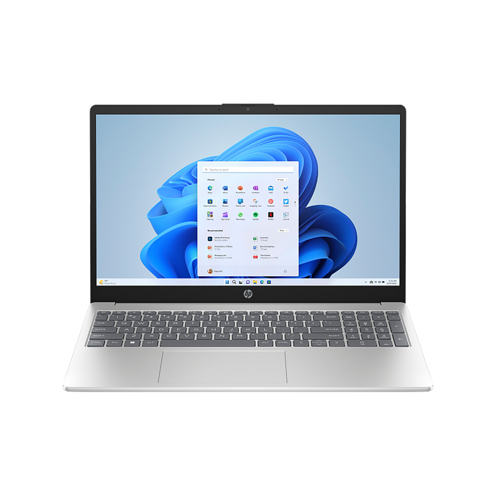 HP 15S 15.6" FHD UltraSlim AI U7-255U 8GB 512GB Win 11 Home Silver Notebook HP 15S 15.6" FHD UltraSlim AI U7-255U 8GB 512GB Win 11 Home Silver Notebook - Image 1