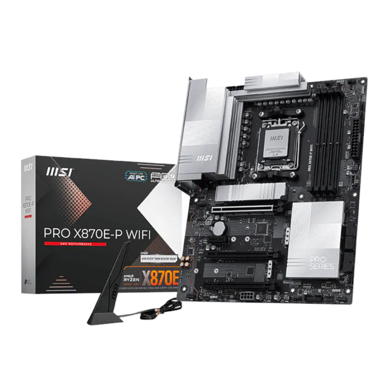 PRO-X870E-PWIFI_MSI-PRO-X870E-P-WIFI-AM5-ATX-Motherboard_wr_01 MSI PRO X870E-P WIFI AM5 ATX Motherboard - Image 1