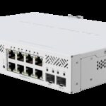MikroTik Cloud Smart Switch 8 Port PoE 2 SFP+ desktop enclosure | MT-RBCSS610-8P-2S+IN