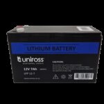 Uniross 12.8V 7Ah (89.6Wh) LiFEPO4 Battery | UR-BAT-LiFePO4-12-7