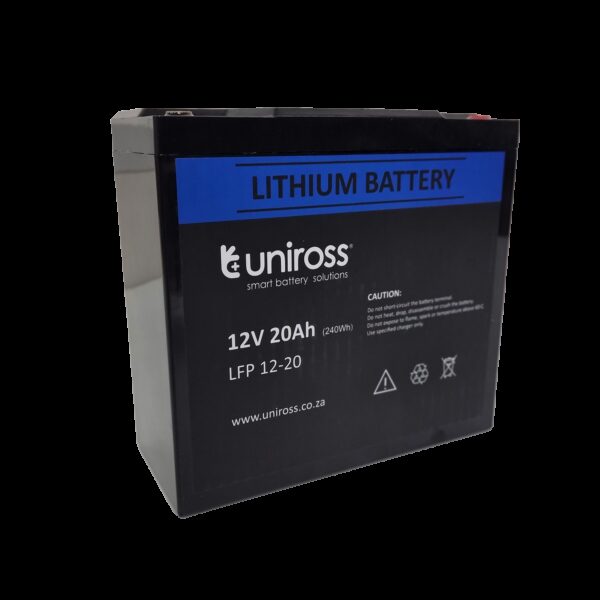 Uniross 12.8V 20Ah (256Wh) LiFEPO4 battery | UR-BAT-LiFePO4-12-20