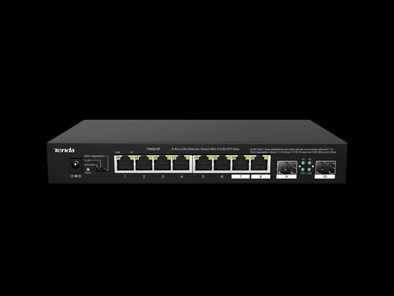 Tenda 8-Port 2.5G Ethernet Switch with 2x 2.5G SFP slots | TEM2010F