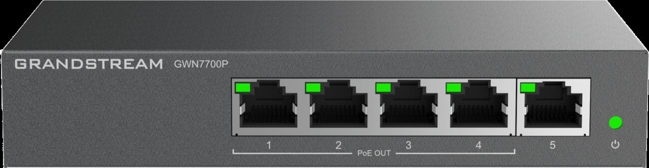 Grandstream Enterprise 5 port Unmanaged GbE PoE Switch - 60W | GWN7700P