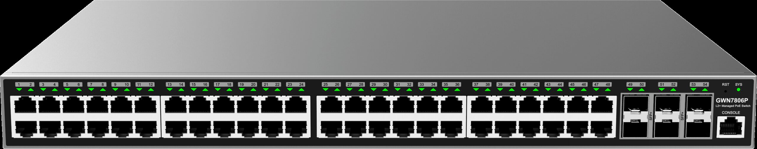 Grandstream Enterprise L2 48 port Managed GbE PoE+ Switch 400W | GWN7806P Grandstream Enterprise L2 48 port Managed GbE PoE+ Switch 400W | GWN7806P