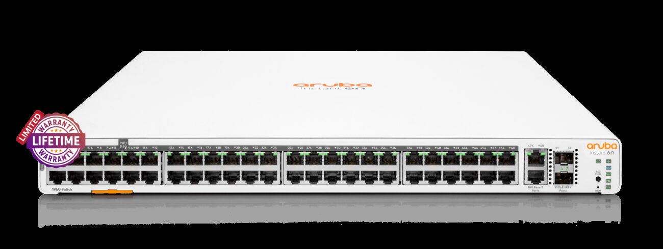 HPE Networking Instant On 1960 2SFP+ 48 Port 600W Switch | ARU-IO-SW196048G-600W