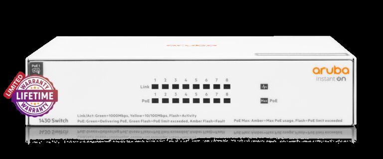 HPE Networking Instant On 1430 8 Port GbE Poe Switch | SW14308G-64W