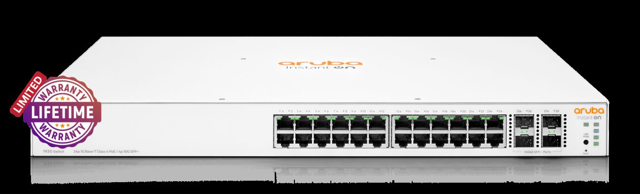 HPE Networking Instant On 1930 4SFP + 24 Port 370W Switch | ARU-IO-SW193024G-370W