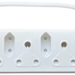 Acconet 6-Way Multiplug with 3x 16A SA and 3x 5A 2 Pin Sockets | AC-MPLUG-SURGE-6