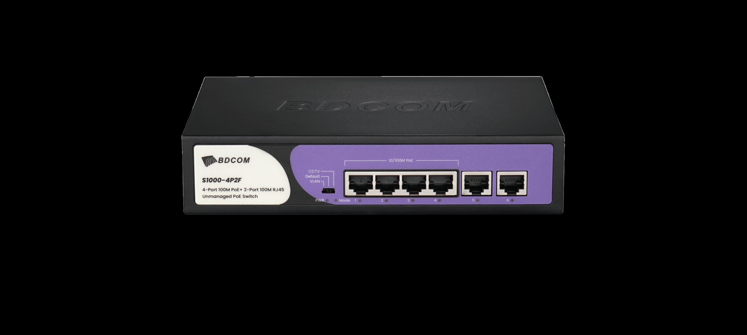 BDCOM 4-Port 100M Unmanaged PoE Switch (4-Port PoE + 2-Port 100M RJ45) 60W PoE Budget BDCOM 4-Port 100M Unmanaged PoE Switch (4-Port PoE + 2-Port 100M RJ45) 60W PoE Budget