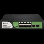 BDCOM 8-Port Gigabit PoE Switch (8-Port PoE + 2-Port Gigabit RJ45) 90W PoE Budget