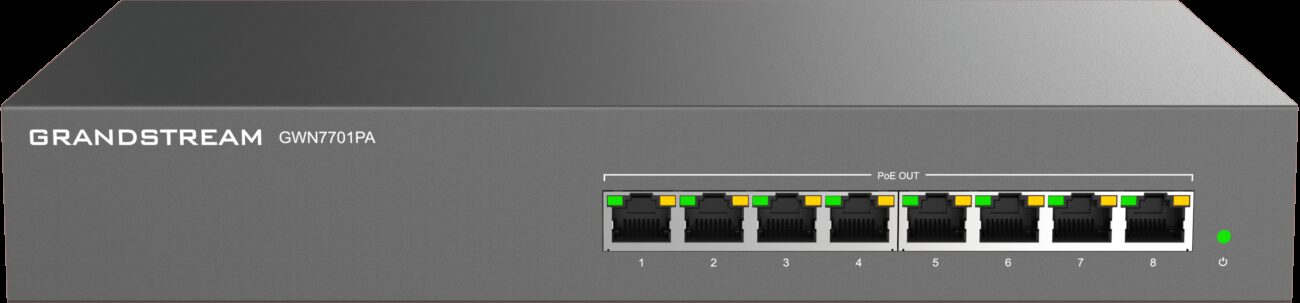 Grandstream Enterprise 8 port Unmanaged GbE PoE Switch - 145W | GWN7701PA
