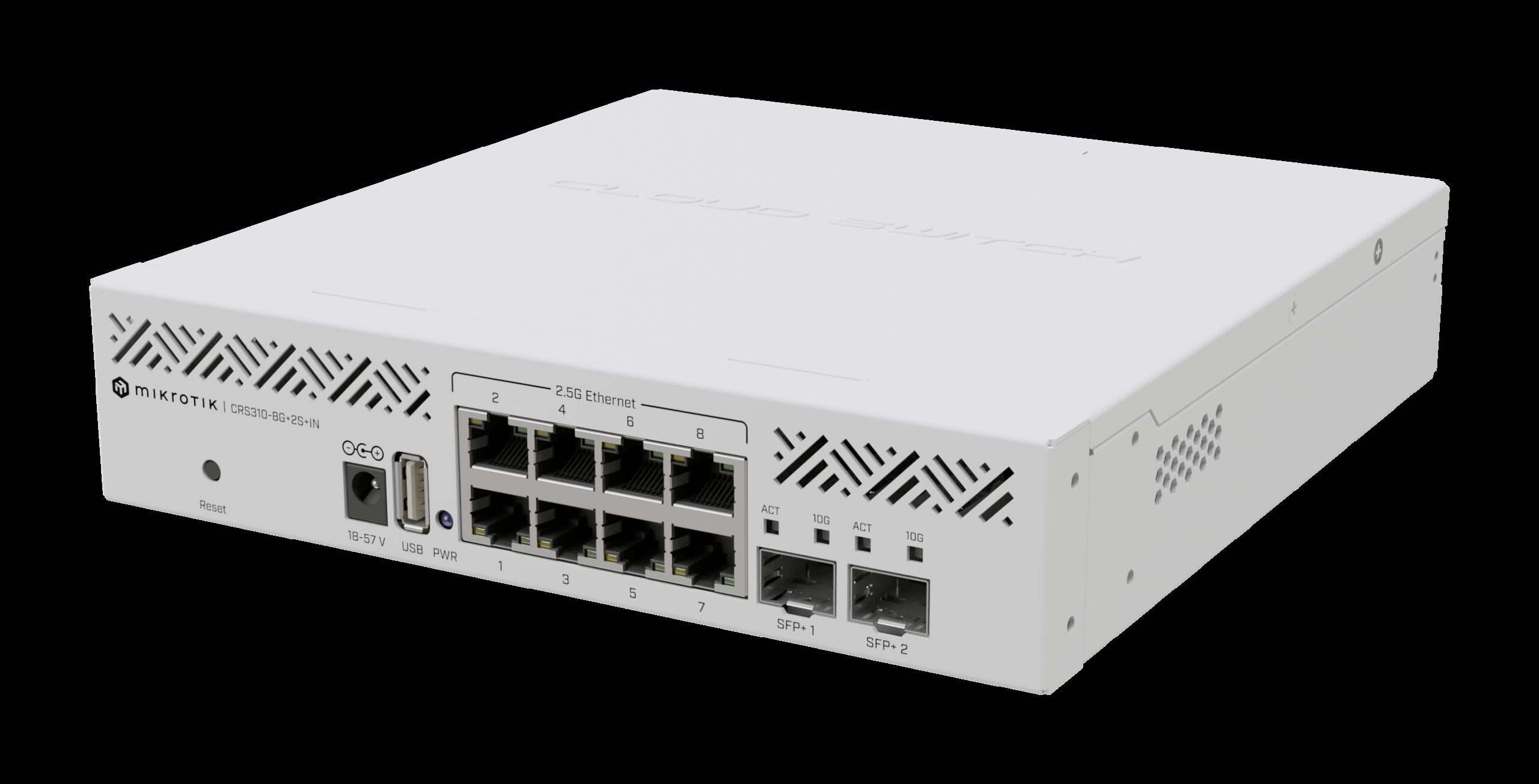 MikroTik CRS310-8G+2S+IN 8 Port 2.5Gbe Cloud Router Switch with SFP+ MikroTik CRS310-8G+2S+IN 8 Port 2.5Gbe Cloud Router Switch with SFP+