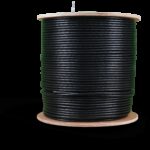 Acconet CAT6 UV Outdoor Ethernet Cable 500m Black Solid Copper SF/TP Roll | CAT6U-500-SC