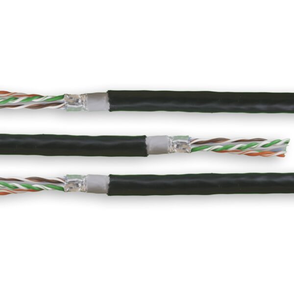 Acconet CAT6 UV Outdoor Ethernet Cable 100m Black CCA SF/TP Pull Box| CAT6-100-U