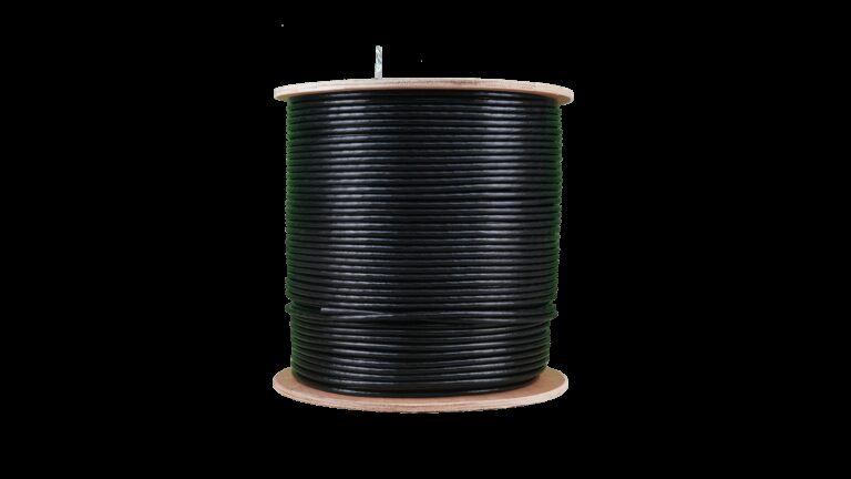 Acconet CAT5 UV Outdoor Ethernet Cable 500m Black Solid Copper SF/TP Pull Box | CAT5U-500-SC