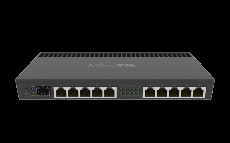 MikroTik 10 Port Gigabit 1SFP+ 4 Core L5 Rack-Mount Router | MT-RB4011iGS-RM
