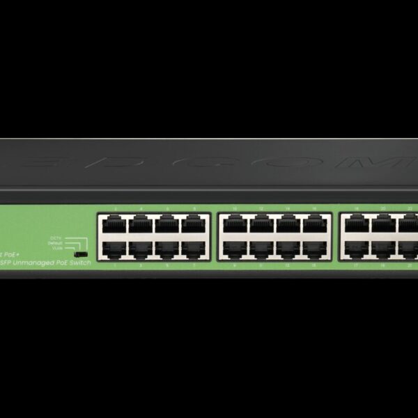 BDCOM 24-Port Gigabit PoE Switch (24-Port PoE + 2-Port Gigabit SFP) 280W PoE Budget
