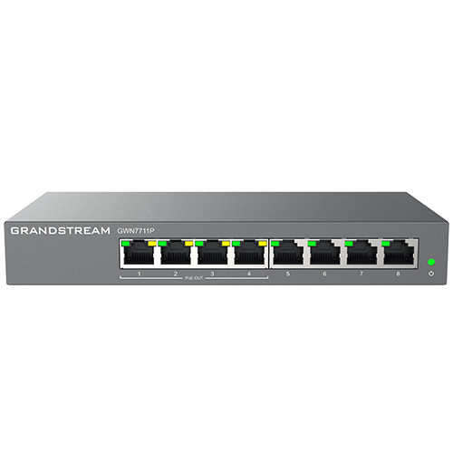 Grandstream Enterprise 8 port Lite Cloud Managed GbE PoE Switch | GWN7711P Grandstream Enterprise 8 port Lite Cloud Managed GbE PoE Switch | GWN7711P