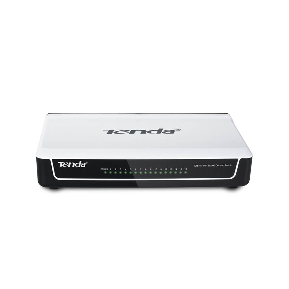 Tenda 16-Port Fast Ethernet Desktop Switch | S16 Tenda 16-Port Fast Ethernet Desktop Switch | S16