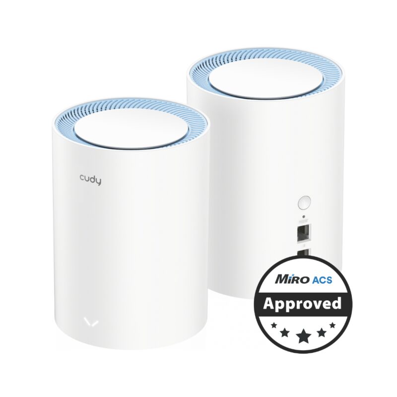 Cudy Dual Band 1200Mbps WiFi 5 Fast Ethernet Mesh 2 Pack | M1200 (2-Pack)
