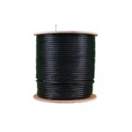 Essential CAT6 UV Outdoor Ethernet Cable 500m Black Solid Copper SF/TP Roll | CAT6U-500-SC-GEN